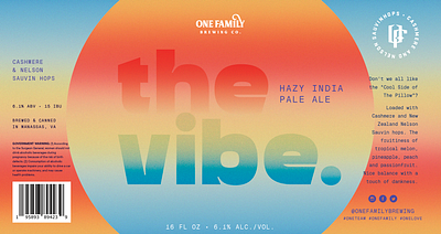 The Vibe Beer Label Design beer beverage branding brewery cpg graphic design label lnk logo packaging print design summer vibe