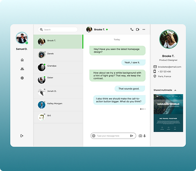 Direct Messaging / Desktop direct message figme material design ui ui challenge ux visual design