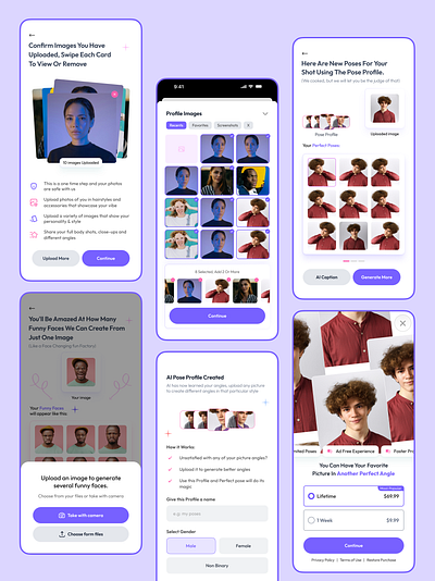 Perfect Pose: Retake pictures with AI ai app design figma ui ui design