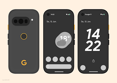 Pixel Dream Concept android fingerprint google phone pixel small ui