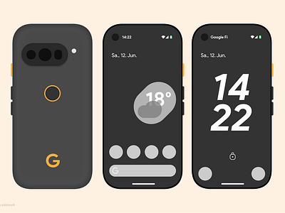 Pixel Dream Concept android fingerprint google phone pixel small ui