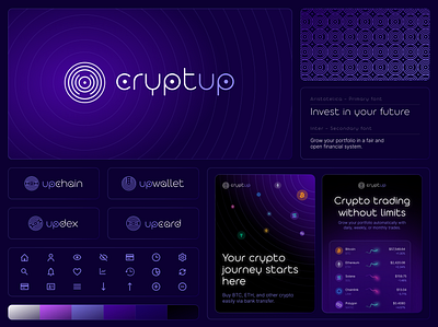 CryptUp - Dynamic Brand Identity [01] blockchain brand design branding crypto cryptocurrency design 2024 dynamic brand dynamic logo flexible logo graphic design identity inspiration logo social media visual visual identity