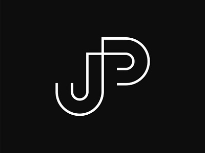 JP brand branding creative design icon identity initial jp jp logo jp monogram letter line logo logotype mark minimal minimalist monogram monoline symbol