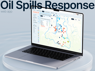 Oil Spills Response Web App app eco map platform pollution saas ui ux ux ui design web wep app