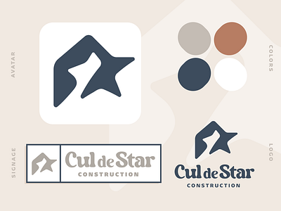 Cul de Star Identity branding construction excellence house home idntity logo quality real estate realtor repair simple star