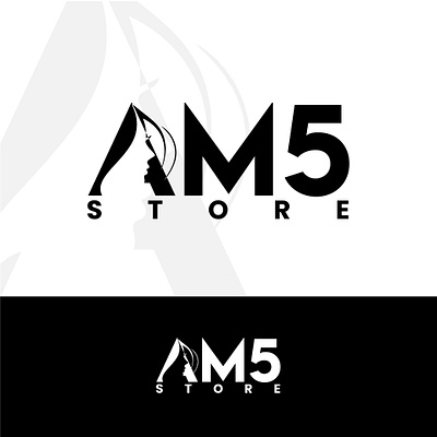 AM5 Store Beauty Brand Logo brand branding design graphic design illustrator logo logo design