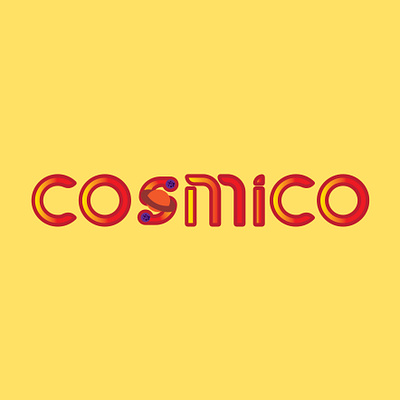 Cosmico cosmico logo modern design playfull