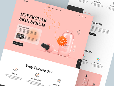 Shopify store for Beauty Products design homepage landing landing page product detail page product details product landing page product page product website shopify shopify landing page shopify website web web design website