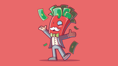 Mr. Money! brand branding character colors design fast food finance funny graphic illustration mascot money shirt vector