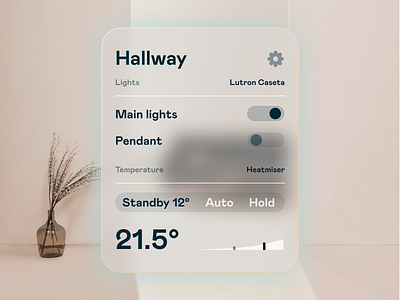 Smart home widgets combined daily dailyui desktop heating lights smarthome ui widget