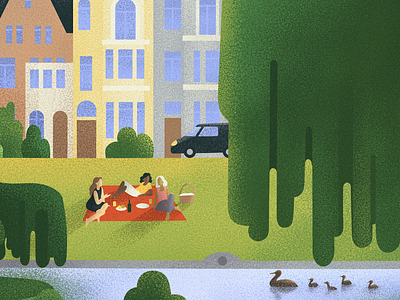 Summer in Brussels Pt2 2dillustration city editorial illustration illustration illustrator photoshop summer vibes