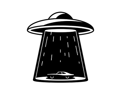 UFO Icon / Logo alien graphic design icon illustration logo mufon single color spaceship uap ufo vector vector art