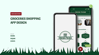 Grocery shopping canva case study figjam figma grocery shopping home logo mobile application onboarding prototyping shopping sign in stores ui user interface ux