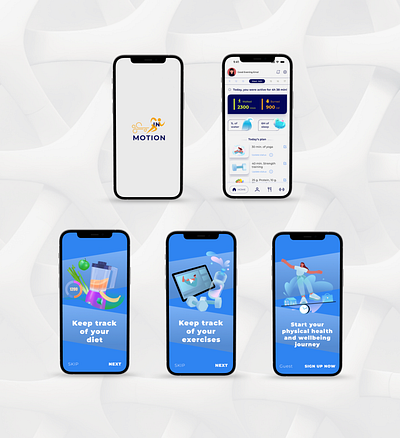 Fitness app diet exercise fitness home logo mobile application onboarding ui user interface ux