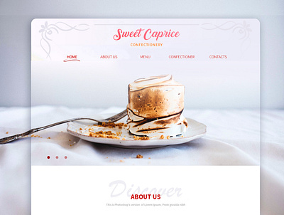 Sweet Caprice - Confectionery Website landing page ui ux web design