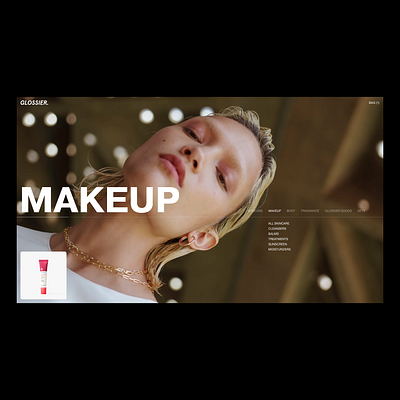 Glossier – Main Screen Design for Cosmetic E-Commerce beautyproducts cleandesign cosmeticecommerce creative design designinspiration dribbble ecommerce ecommercedesign figma landingpage trending ui userexperience ux uxui web webdesign website website design