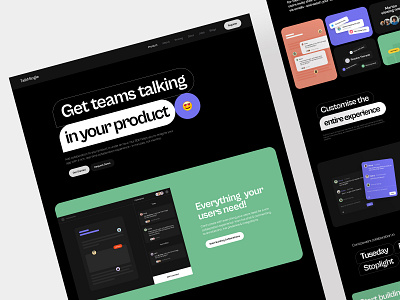 Talk Mingle Landing Page Design management website modern template saas landing page team team collabroration website team management team work website ui uiux uxui web team webdesign