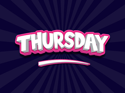 Thursday - Typography branding fun graphic design illustration social media typography ui