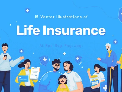 Insurance Protection Illustrations agent assurance broker cartoon character design family flat graphic design hand drawn health insurance healthcare icon illustration life insurance medical protection security ui vector