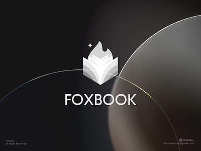 Foxbook / Logo design book branding design fox graphic design logo minimal typography