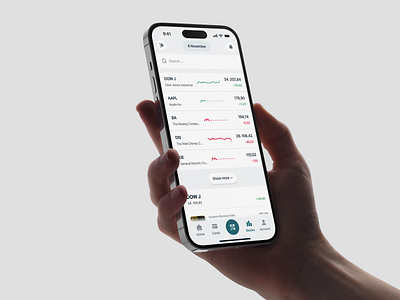 Finster: Stocks Page AI Feature Mobile App Fintech Banking 💳 ai ai banking app app design artificial intelligence card chart design finance ai investment ios mbanking mobile app mobile banking product design spending ui ui design uiux uxdesign