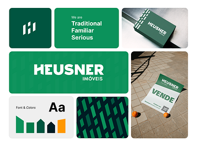 Heusner - Branding - Real Estate branding building clean estate familiar green green branding green logo house logo logo design logo real estate real real estate real estate branding serious serious branding traditional