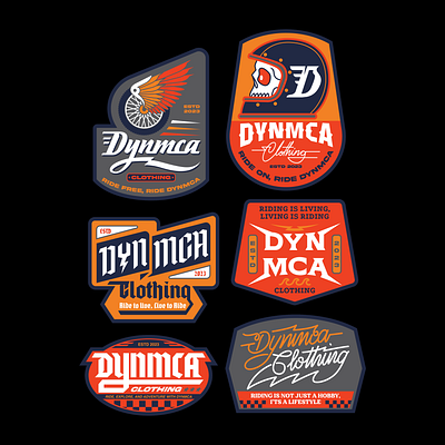 Dynmca (Badge/Patch) apparel badge brand design illustration illustrator lettering patch print skull typography ui