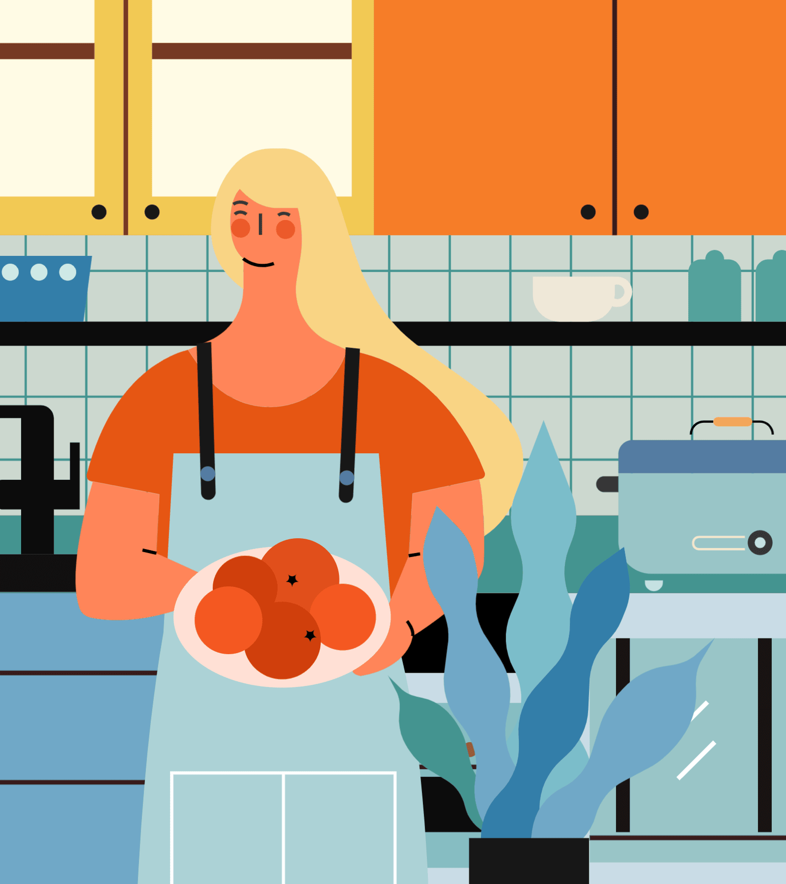 小园素作品 ：愉悦厨房 design flat graphic design illustration vector