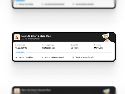 [Concepts] → Insurance card 01 3d card components design insurance minimalist policies product design ui web design