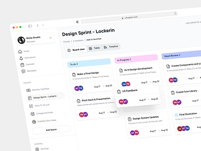 Ultraplan - Task Manager Dashboard app dashboard design minimal popular product design productivity project management saas task management to do tracking ui ux website