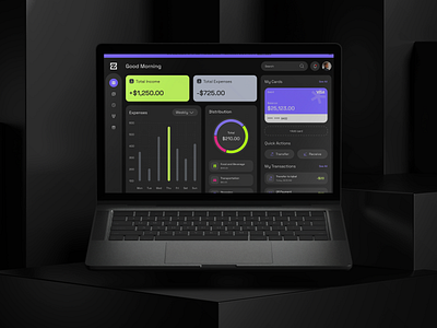 Zuno Bank - Finance Dashboard dashboard design desktop finance fintech landing page money motion design product design redesign technology ui ui design ui ux user interface ux ux design web design webdesign website design