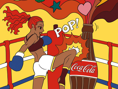 doDRESS X Coca-Cola Collaboration Project artwork boxer boxing brand branding character cocacola coke cola collaboration drawing graphic design illustration korean