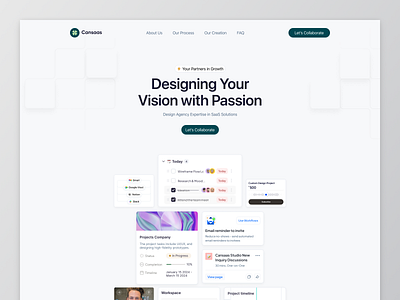 Cansaas Landing Page agency b2b business cansaas clean design interface landing page minimal saas saas agency saas design saas interface saas platform saas websites software as a service ui ux web design websites