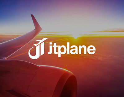 letter JT with plane combination logo design branding design graphic design illustration letter jt logo letter jt logo design logo logo design minimal minimalist simple