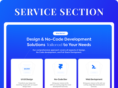 Service Section for Agency Website design service landing page portfolio saas saas design saas landing page saas portfolio saas website service service section web design