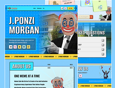 Meme Coin Website & J.Ponzi Morgan j ponzi morgan j ponzi morgan design j ponzi morgan website meme meme coin meme coin design meme coin illustration meme coin website meme design meme illustration meme token meme token design meme token website meme website memecoin trump trump website