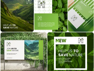 Save Nature brand identity branding brandingdesign design graphic design graphicdesign illustration logo logo design logobrand logoconcept logodesigner logoinspirations logos logotype minimal minimalist monogram nature save