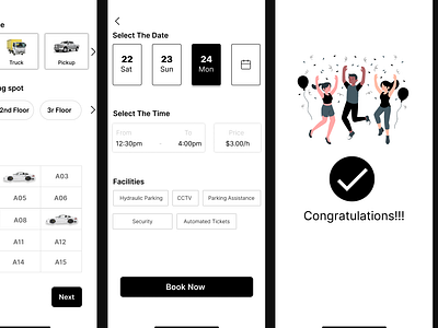 Car Parking App design design figma typography figma typography ui