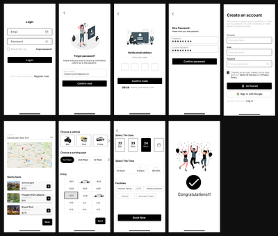 Car Parking App design design figma typography figma typography ui