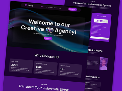 Agency Website UI Design - Web Design - Website Design agency home page agency landing page agency ui design agency website agency website design landing page design ui uiux design ux website design