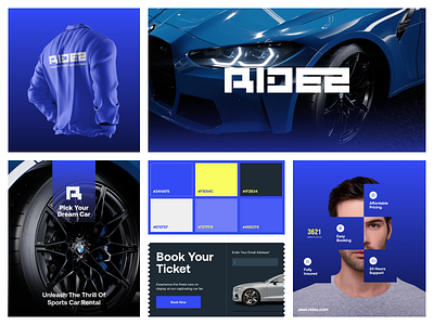 Rides Brand Identity brand brand guidelines brand identity brand sign branding business car car rental identity logo design logotype marketing rides startup transport visual identity