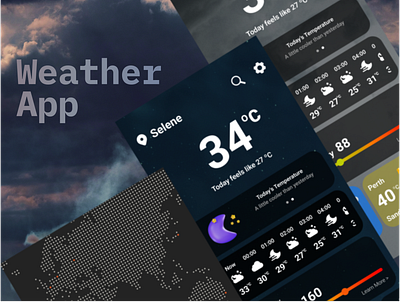 Weather App graphic design ui ux