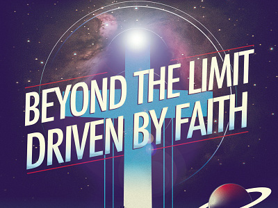 Poster Design: Beyond The Limit Driven By Faith (Champion) christian graphic design illustration poster design