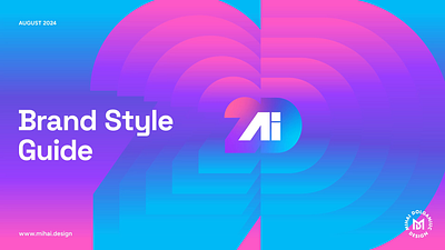 2DAI Brand Style Guide agency ai brand guide branding colors document flat gradients graphic design logo design manual modern pdf studio tech technology typography