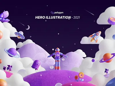 Hero Illustration Exploration 3d 3d art blender3d branding cartoon cgi character design illustration ui