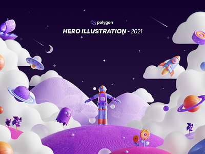 Hero Illustration Exploration 3d 3d art blender3d branding cartoon cgi character design illustration ui