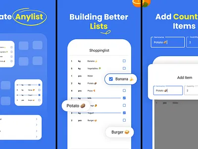 Shopping List App Screenshots Design app preview app screenshots app store preview graphic design play store preview play store screenshots screenshot screenshot design