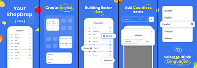 Shopping List App Screenshots Design app preview app screenshots app store preview graphic design play store preview play store screenshots screenshot screenshot design