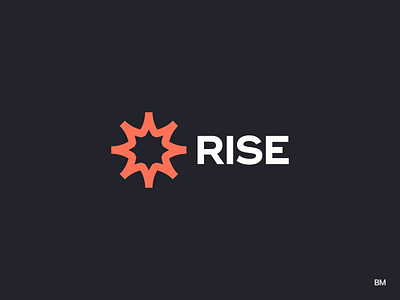 Rise abstract logo bishwa mandal bishwamandal branding graphic design logo logodesign logomark logotype monogram