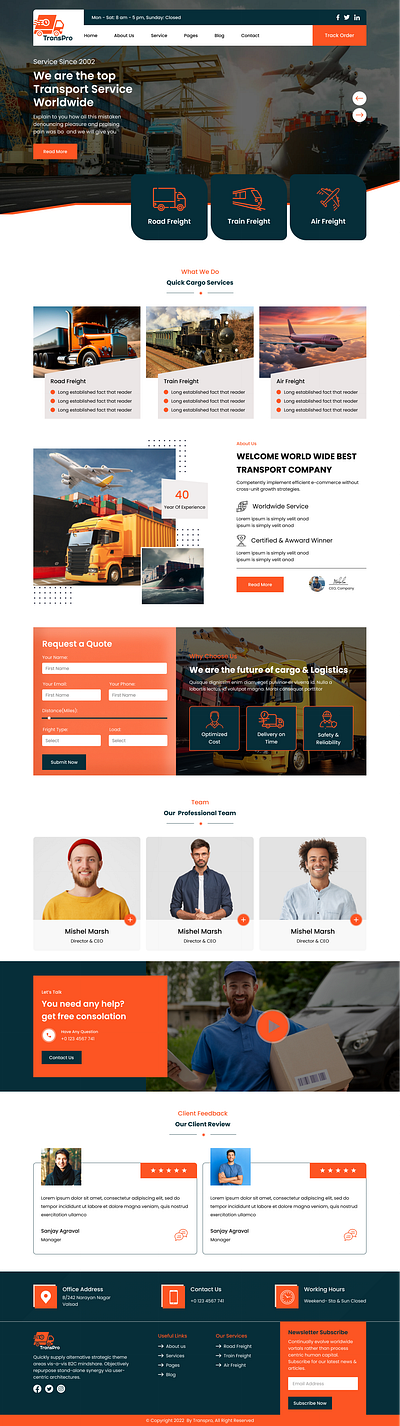 Transpro Webpage creativedesign transportwebpage ui ux webdesigner webpage